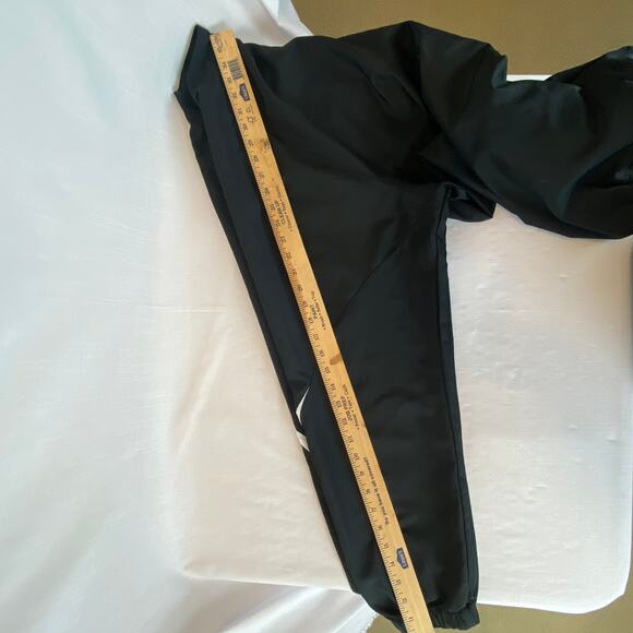 Mens XL 46-49 Teamwork Athletic Apparel Nylon Pullover windbreaker Black & White - Picture 5 of 10